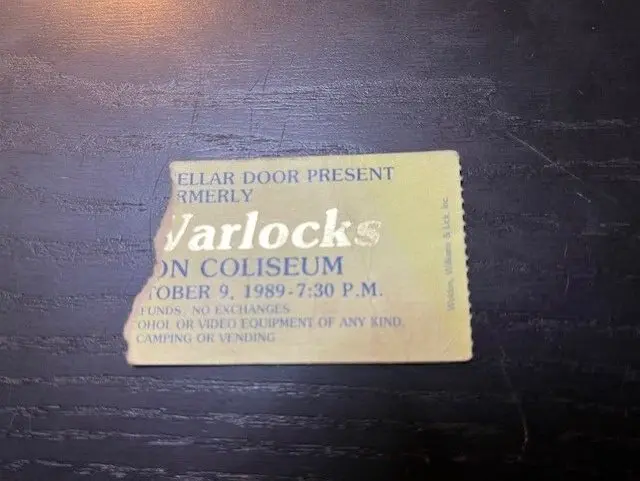 Grateful Dead Ticket 10-09-1989 Hampton Coliseum Warlocks Garcia Weir Mail Order