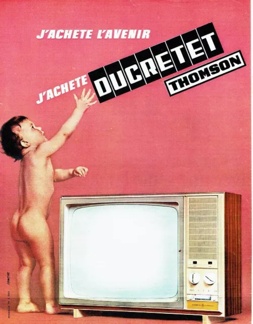 Publicité Advertising 097  1966  téléviseur Ducretet Thomson