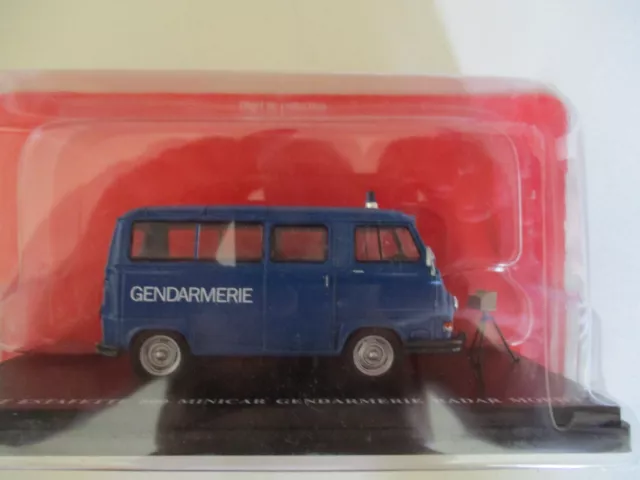 Miniature Renault Estafette 800 Gendarmerie Nationale + Radar Mobile 1/43