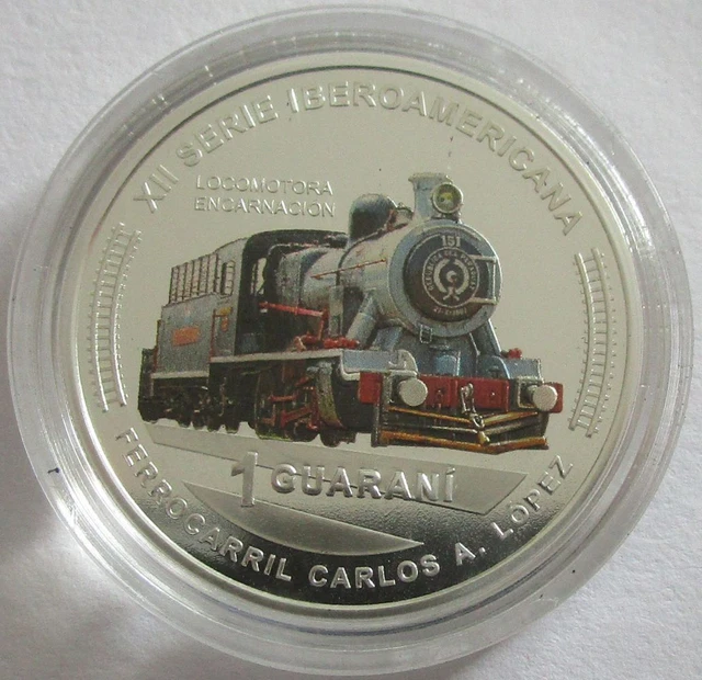 Paraguay 1 Guarani 2020 Ibero-America Trains Locomotora Encarnacion Silver