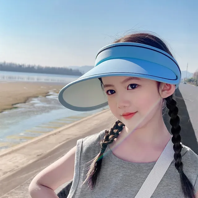 Cappello Protezione UV Vuoto Top Protezione Sole Estate Bambino Visiera Sole Cappellini Spiaggia