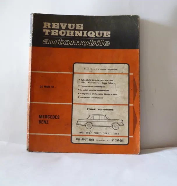 Revue technique MERCEDES BENZ Types 230 SL - 250 S - 250 SE - 250 SL