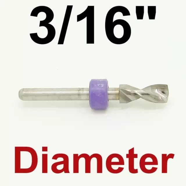 3/16" Drill Bit 1/8" Shank Solid Carbide One Piece - R/S