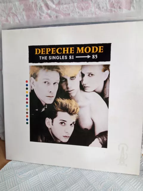 Depeche Mode The Singles 81-85  Grey Vinyl Record with Metallic print. Imperfect