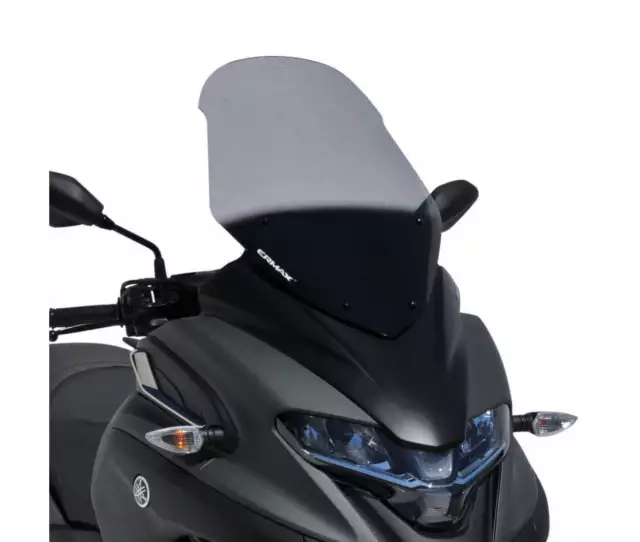 Yamaha 300 Tricity -20/24- Saute Vent Pare Brise Bulle Haute Ermax Noire Claire