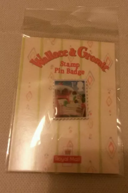 Wallace and Gromit Royal Mail Christmas Stamp Pin Badge