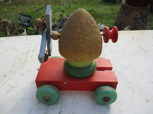 Jouet En Bois Ancien Wakuwa - Agneau Mouton - Poupée Vintage Pour Fables Et Contes