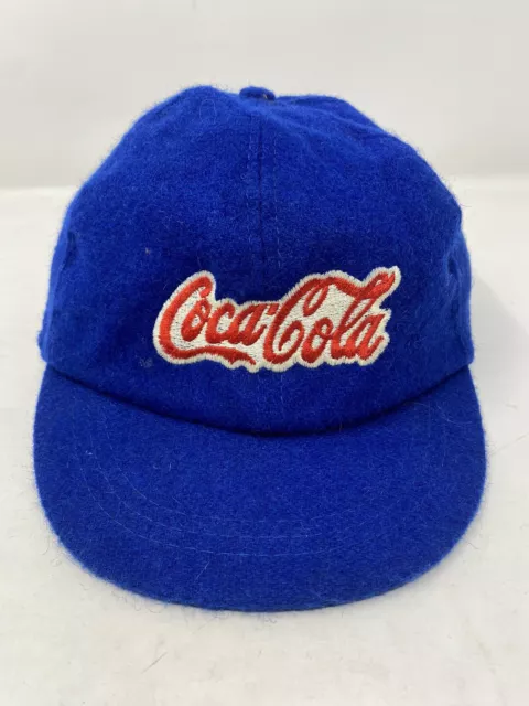 Vintage Drink Coca-Cola Promotional Advertising Wool Felt Hat Cap One Size