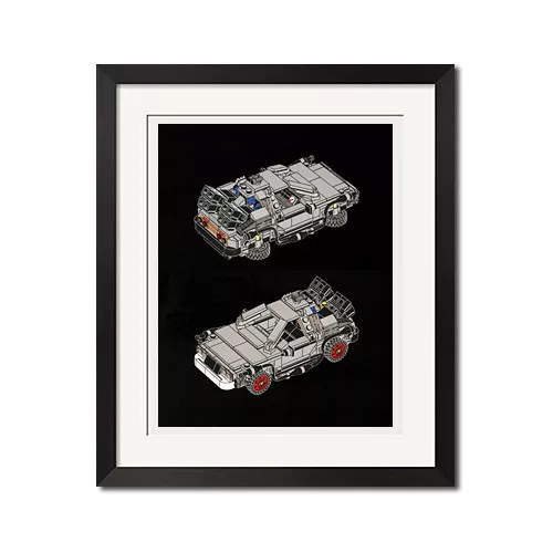 Back to the Future the Delorean Time Machine Poster Print