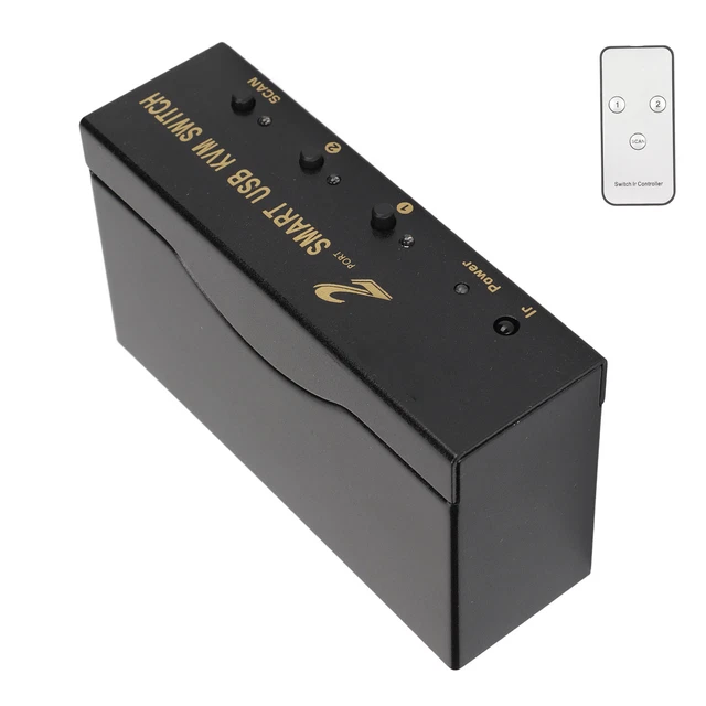Commutateur KVM VGA 2 En 1 Sortie 4 Ports USB Moniteur Multi-ordinateur Souri