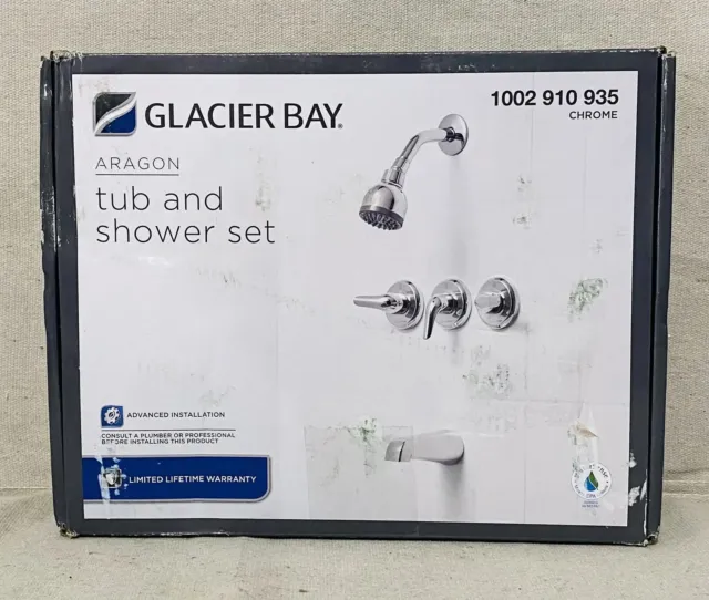 Glacier Bay Aragon 3-Handle 1-Spray Tub and Shower Faucet Chrome