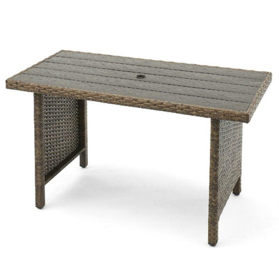 Better Homes  Gardens Brookbury Wicker Sectional Sofa Patio Dining Set, 5 Piece 12