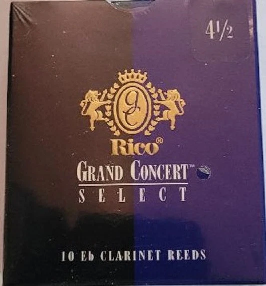 Rico Anches Grand Concert select pour clarinette mi bémol, force 4.5 boite de 10