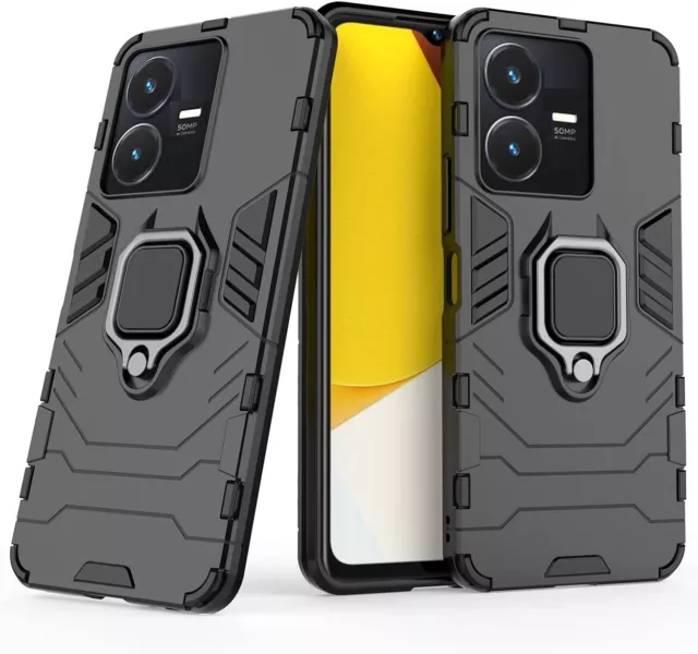 For VIVO Y22s ARMOR CASE WITH STAND RING MAGNETIC HOLDER SHOCKPROOF 360 COVER