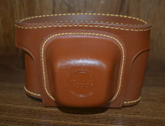 Estuche de campo de cuero vintage década de 1950 Kodak Pony 828 solo y caja original
