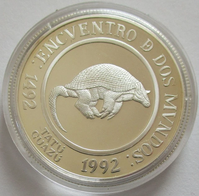 Argentina 25 Pesos 1994 Ibero-America Giant Armadillo Silver