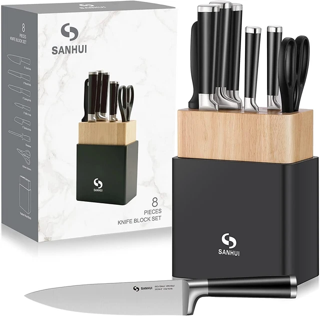 Set Di Coltelli Da Chef Da 8 Pezzi Con Ceppo per Coltelli - Set Di Coltelli in A