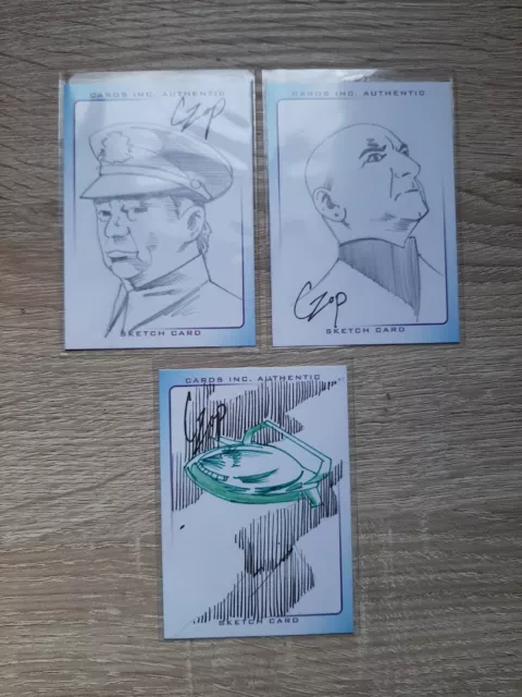 THREE THUNDERBIRDS ARE GO MOVIE SKETCH CARDS  2004 By CZOP