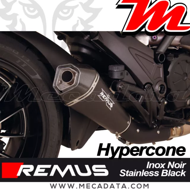 Silenciador Tubo de Escape Remus Hypercone Acero Inoxidable Negro Ducati 1200 Bj