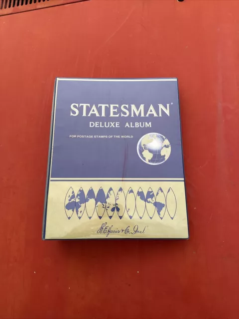 Statesman Deluxe Stamp album 2 Bolt Binder. Most Stamps Are US