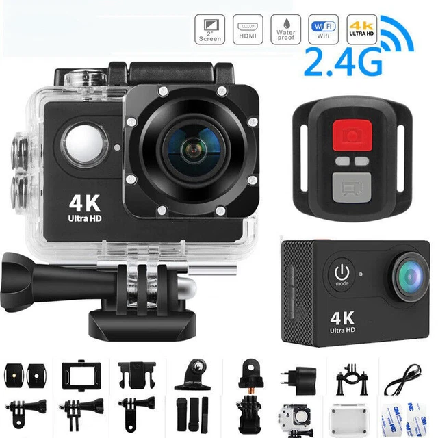 Caméra Action 4K Ultra HD WiFi Étanche - Camescope Sport Avec Casque ?