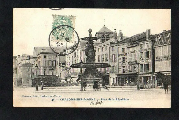CPA Chalons On Marne - Place Of La Republic