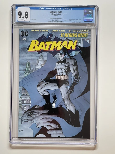 BATMAN #608 MCFARLANE EDITION CGC 9.8 NM Jim Lee Hush FRESH SLAB 🍎⭐️🔥 8012