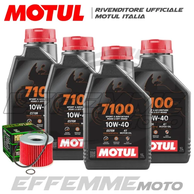 Kit Tagliando Filtro Olio HIFLO HF303 + 4L Olio 10W40 Per Kawasaki Z1000 2007-2009