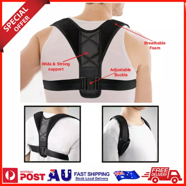 Back Posture Corrector Lumbar Shoulder Support Brace Belt Magnetic Women Men