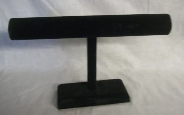 Store Display Fixtures SINGLE BAR NECKLACE JEWELRY DISPLAY Black Velvet 7" tall