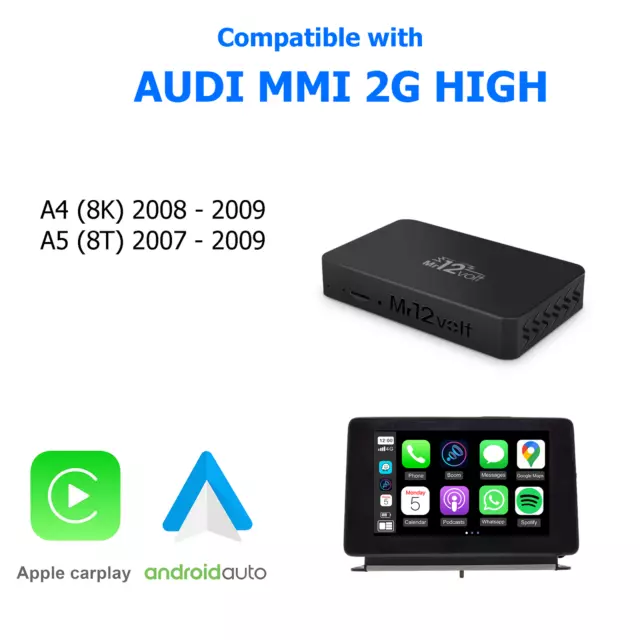 Wireless Apple CarPlay Android Auto Interface Nachrüstsatz für Audi A4 A5 MMI 2G