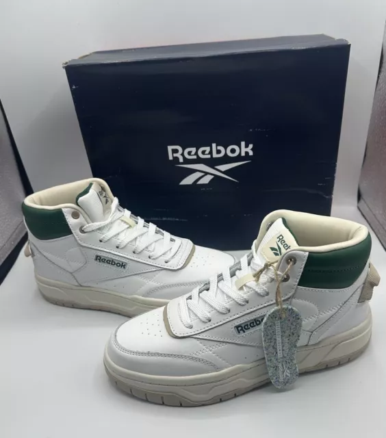 REEBOK WOMENS TECH Geo Classic Hi High Top Sneaker Alabaster Dark Green US 8 NEW 64.95 PicClick