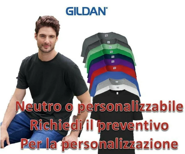 Maglietta Uomo Da lavoro Gildan 100% cotone maglia softstyle t-shirt girocollo