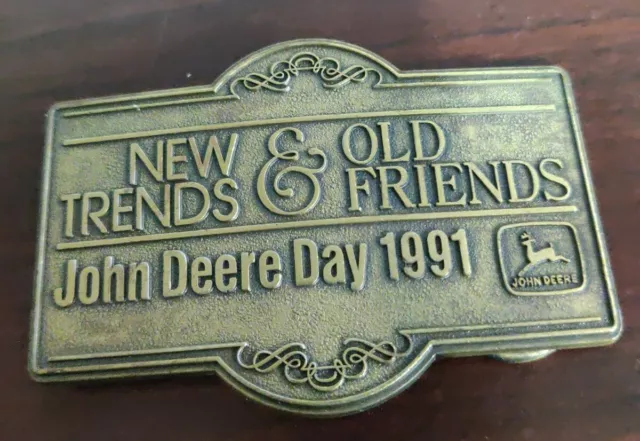 Vintage John Deere Day 1991 New Trends Old Friends Belt Buckle