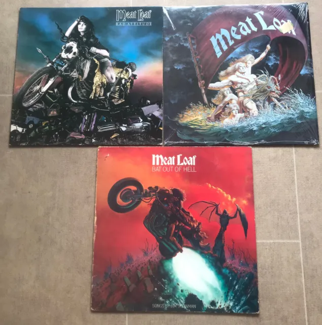 3 seltene MEAT LOAF Vinyl Lp`s + Dead Ringer + Bad Attitude + Bat Out Of Hell +