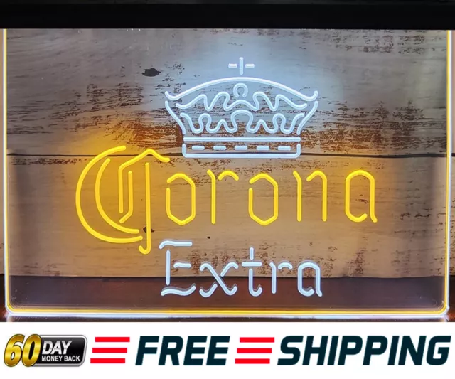 Corona Extra Beer LED Neon Light Sign Bar Pub Club Display Wall Art Lamp Décor