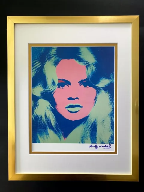 Andy Warhol 1984 Signed Awesome Brigitte Bardot Print Matted To  11X14