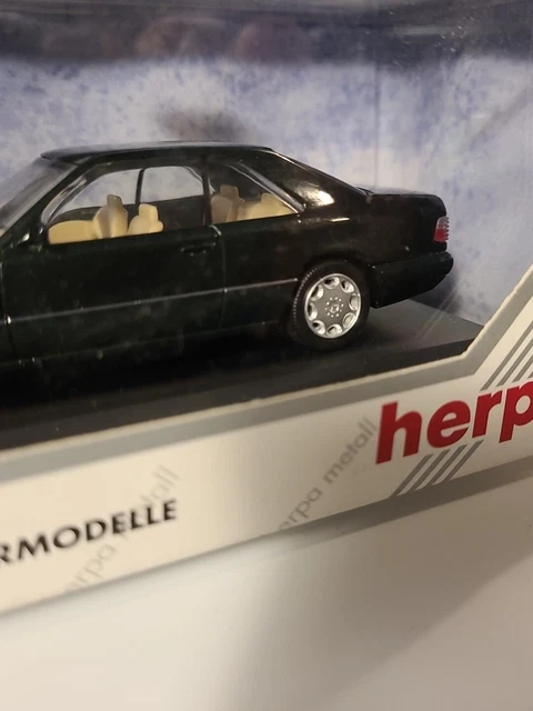 Miniature Herpa 1/43 - Mercedes CLK Verte De 1997 - Très Bon État Avec Boîte