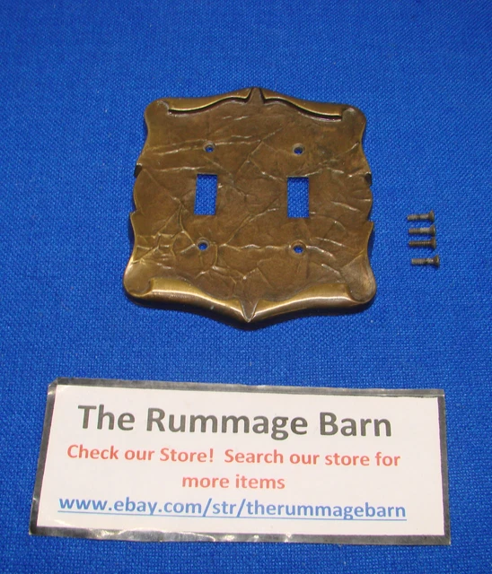 vintage AMEROCK CARRIAGE HOUSE 2 Toggle LIGHT SWITCH - metal cover - with SCREWS