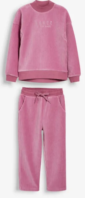 BNWT 🎀 TED BAKER 🎀 girls age 5-6 years outfit set tracksuit logo soft stretchy