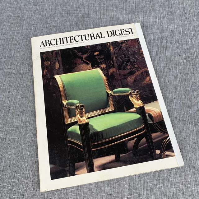 ARCHITECTURAL DIGEST AD Magazine October 1986 Axel Vervoordt Cubism ...