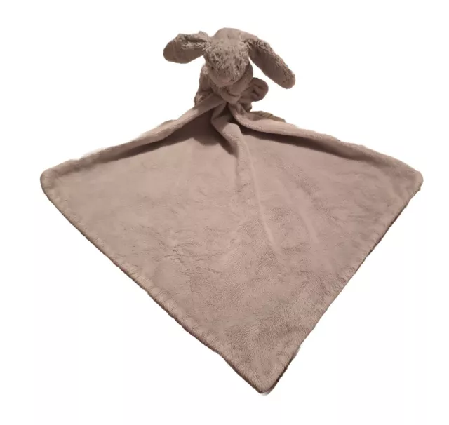 Jellycat Bashful Bunny Soother Security Blanket Baby Lovey Gray Plush