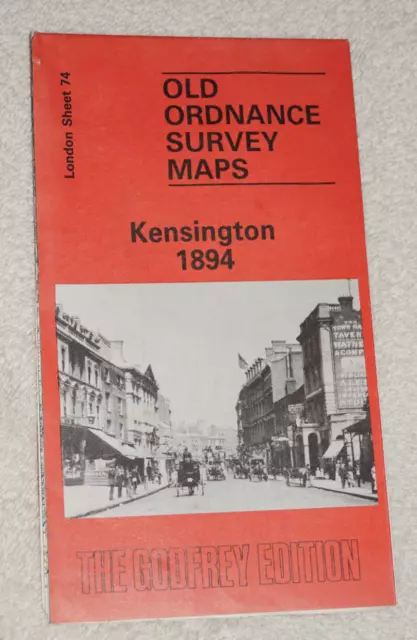 Old Ordnance Survey Maps - Kensington England 1894 - Godfrey Edition - folding