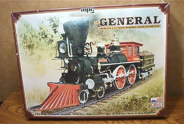 Mpc The General American 4-4-0 Wood Burning Steam Locomotive Plastic Model Kit