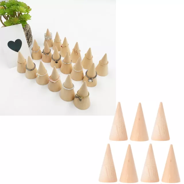 10PCS wood cones unfinished DIY Cones Wooden Unpainted Cone Shape Craft Display