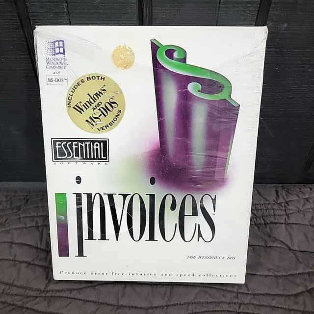 Essential Software Invoices VTG 90s Windows 3.1 MS-DOS 5.25in 3.5in Floppy Disks
