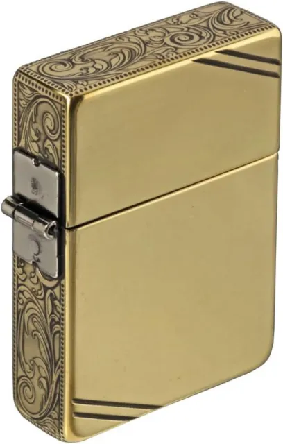 Zippo Oile Lighter 1935 Replica Arabesque Antique Gold