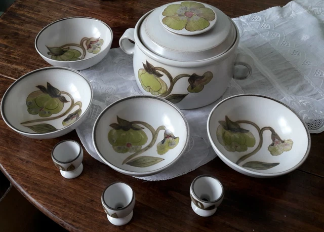 Service De Table En Grès émaillé Anglais – Denby Troubadour – Très Bon état