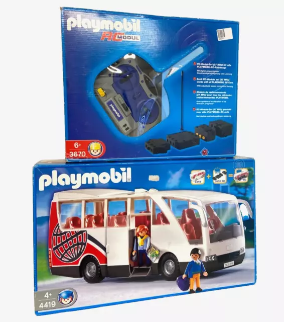 Rare Vintage 2001 Boxed Playmobil Rc / Camper Bus 4419 With Remote Included