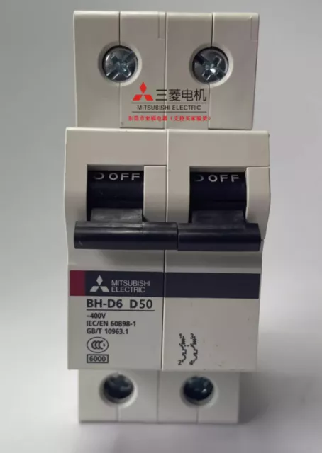 Mitsubishi Miniature Circuit Breaker BH-D6 2P D50